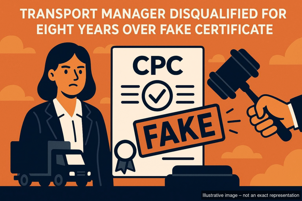 Transport Manager Disqualified for Eight Years Over Fake Certificate