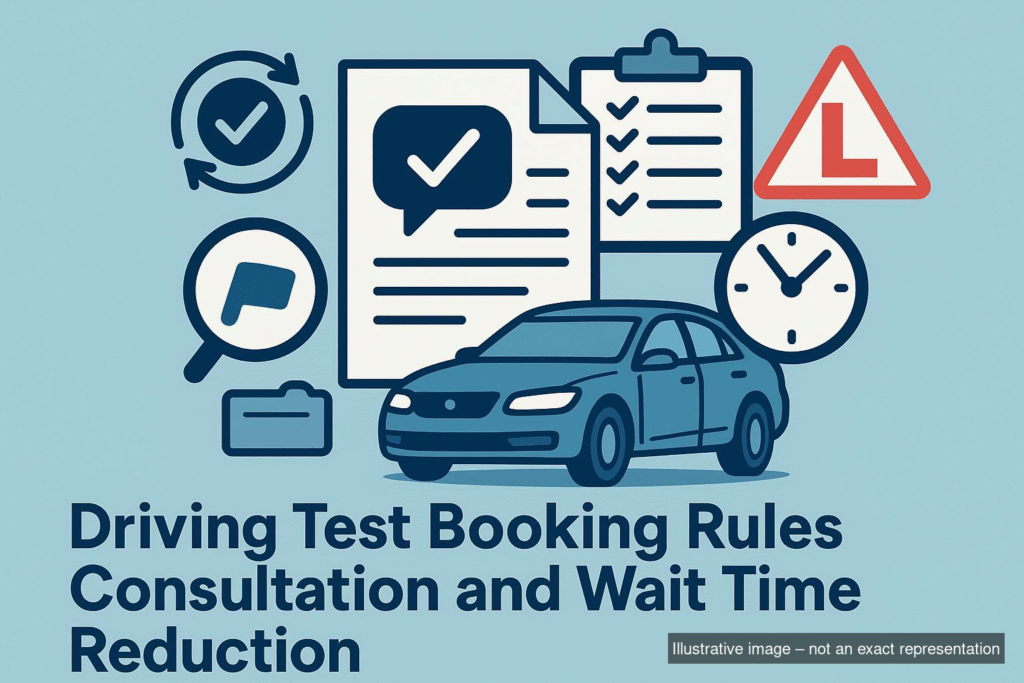 Driving Test Booking Rules Consultation and Wait Time Reduction